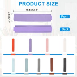 uxcell 4 Pcs Adjustable Pen Loop Holder for Notebook, PU Leather Pen Holder Pencil Sleeve Elastic Strap Band Designed for Journals Clipboards, Notebooks, Journals, Calendars (Purple)