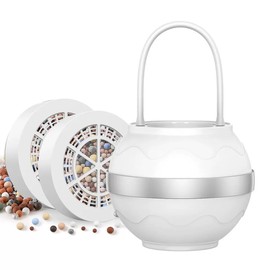 Bath Filter for Tub - 8 Stages Bath Filter,2,500 Gallons Filtration, Hard Water Softener, Targets Chlorine & Impurities, Supports Skin & Hair Health,it's BPA-Free and easy to install (White)