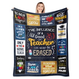 AICLIV Teacher Gifts for Women Man, Teacher Appreciation Gifts, Gifts for Teacher from Student, Best Teacher Gifts for Teacher's Day Christmas, Retirement, Teacher Throw Blanket Gifts 60"X50"