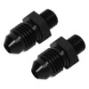 1 Pair AN4 to M8 Oil Cooler Fitting Adapter Black