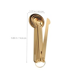 Cabilock 8piezas Cuchara Medidora de Acero Inoxidable Juego de Cucharas Medidoras Batidor de Huevos y Espumador de Leche Utensilios de Cocina para Cocinar y Hornear