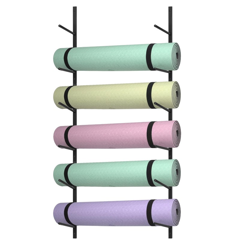 Estante para esterilla de yoga de 6 niveles