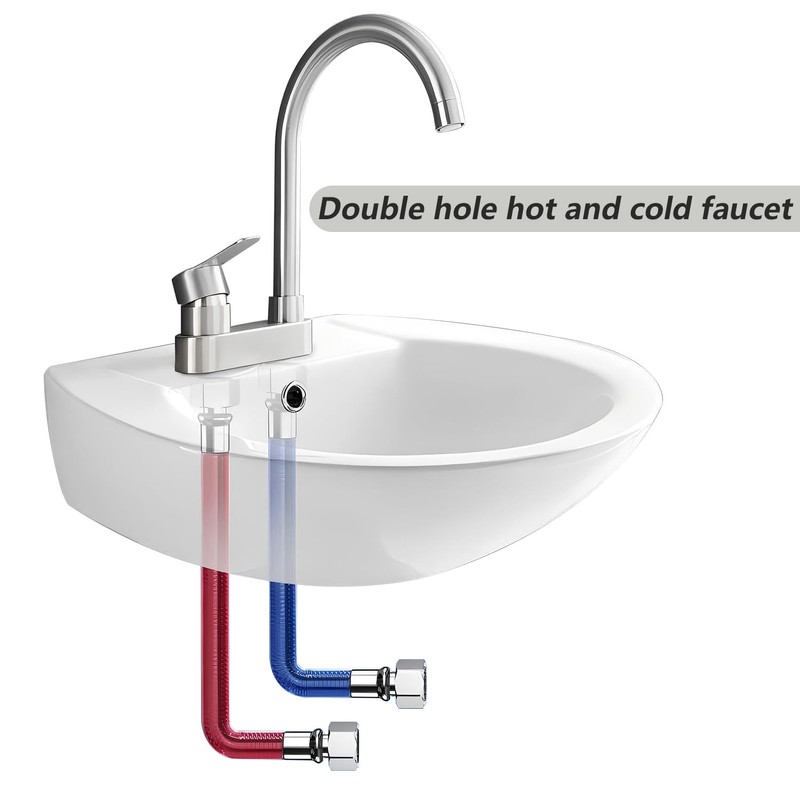 Qrity Pack of 2 G1/2 Inch Internal Thread Flexible Pipes,