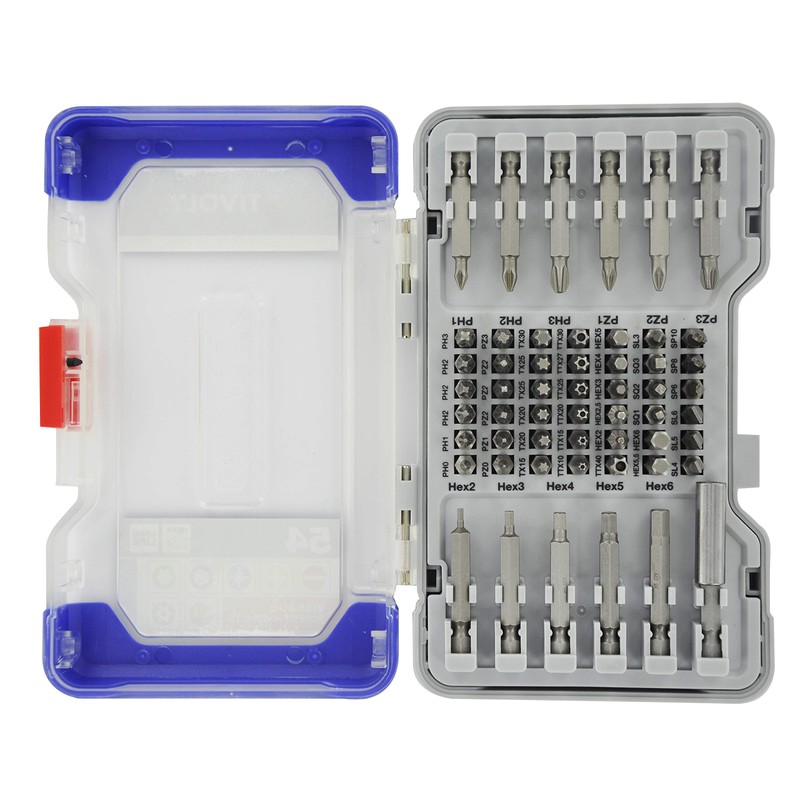 Tivoly 11501570040 Schraubendreher-Bits Set 25/50mm, 54 Stuck