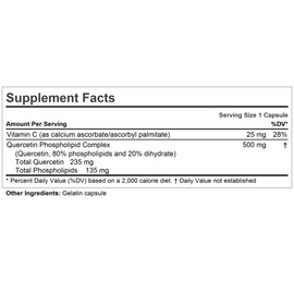ANDREW LESSMAN Quercetin 500-120 Capsules - 500 mg Unique Quercetin Phospholipid Complex, Highly Absorbable Formula to Support Healthy Heart, Circulatory and Immune Function. No Additives.