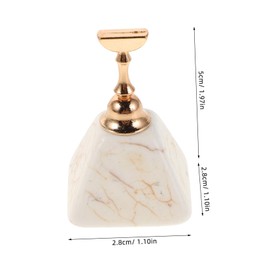 FOMIYES 10pcs Magnetic Nail Stands with Elegant Turquoise Base Stable Magnetic Fake Nail Holders for for Salon School and Home Use