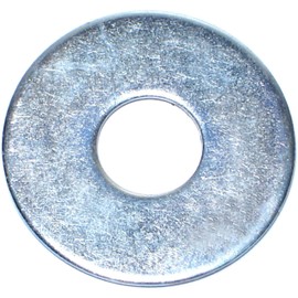 Hard-to-Find Fastener Zinc Fender Washers, Durable Zinc Plated Steel Flat Hardware for DIY, Construction, Home Improvement, 1/2 x 1-1/2, Pack of 12