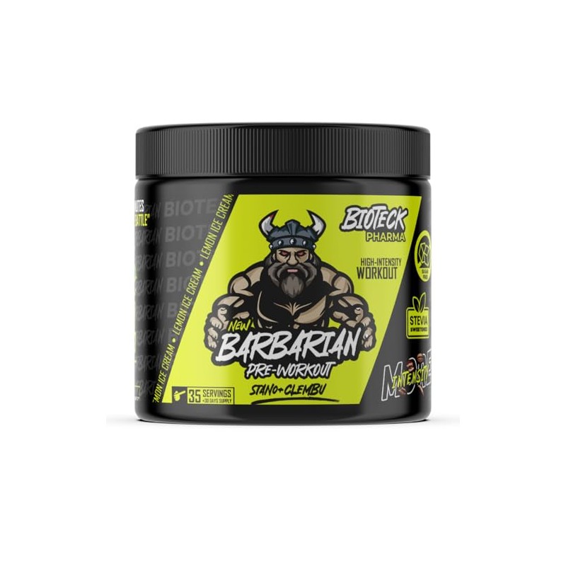BIOTECKPHARMA | Pre entreno barbarian sabor helado de limon de