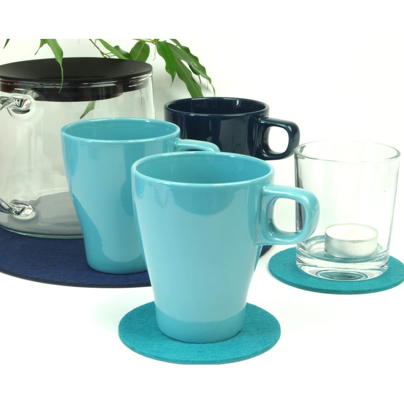 Round Place Mat Felt Coaster in 35 cm, Bordeaux (HF003)