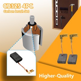 CB325 194074-2 Carbon brush Replacement for Makita Angle Grinder Replaces GA4540 GA5040 9557NB 9557PB 9558NB 9558PB 9564H 9565H Electric Motor Power Tool Part (4 pack)