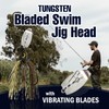 Reaction Tackle Bladed Swim Jigs 3/8 Chartreuse Tiger