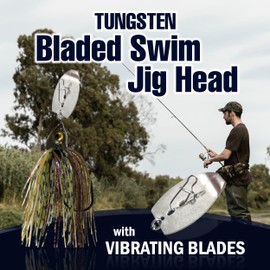 Reaction Tackle Bladed Swim Jigs 3/8 Chartreuse Tiger