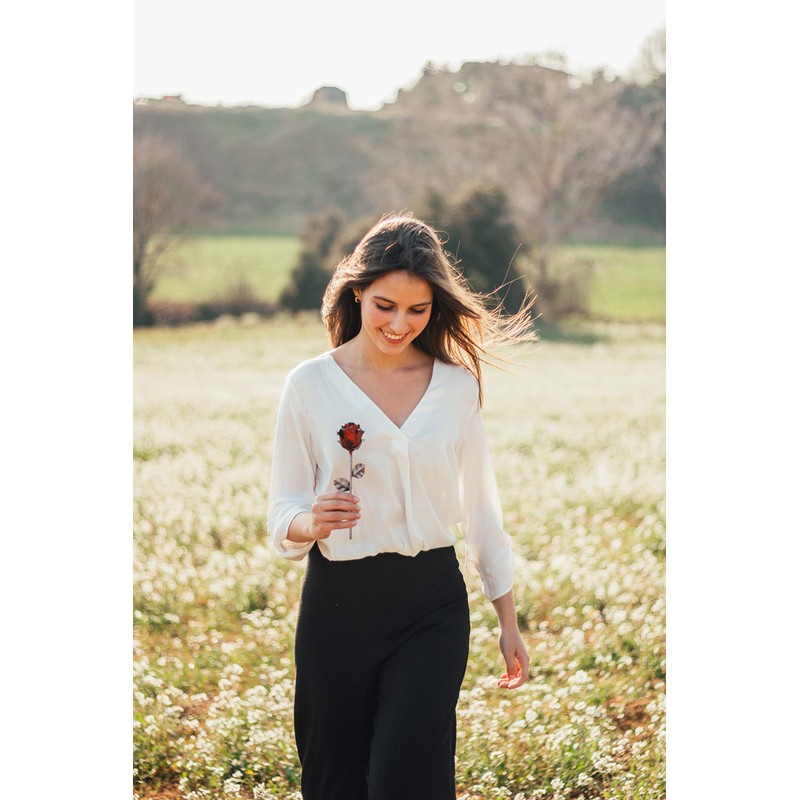 Forging Art Bcn Hand Forged Eternal Wrought Iron Rose (Bronze)