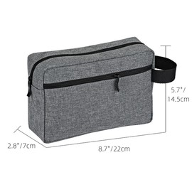 TOPTIE Custom Water Travel Toiletry Bag for Women and Men, Cosmetic Bag Portable Makeup Storage, Heat Transfer-Grey