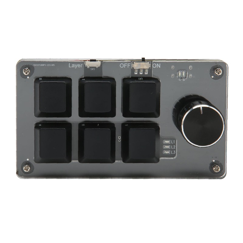 6 Key Mini Keypad with Knob Blue Switch Wired USB