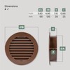 Vent Systems 4'' Inch Brown Soffit Vent Cover - Round