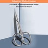 Stainless Steel Nail Scissors, Cuticle Scissors with Curved Tip, Multipurpose