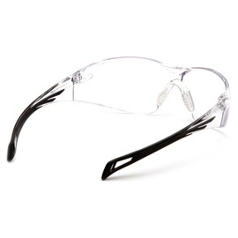 Pyramex Safety PMXSLIM Eyewear, Black Temples, Clear Lens