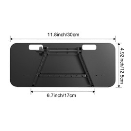 Wesoke 2 Pcs TV Top Shelf Screen Top Storage Stand, Black Computer Monitor Top Mounting Bracket Adjustable Cable Box Mount Shelf with 12 inch/30cm Platform for Speakers/Router/Sound Bars/Game Console