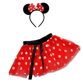 Ciao - Polka Dots Mouse Disguise Kit (Tutu Skirt, Tiara with Ears)