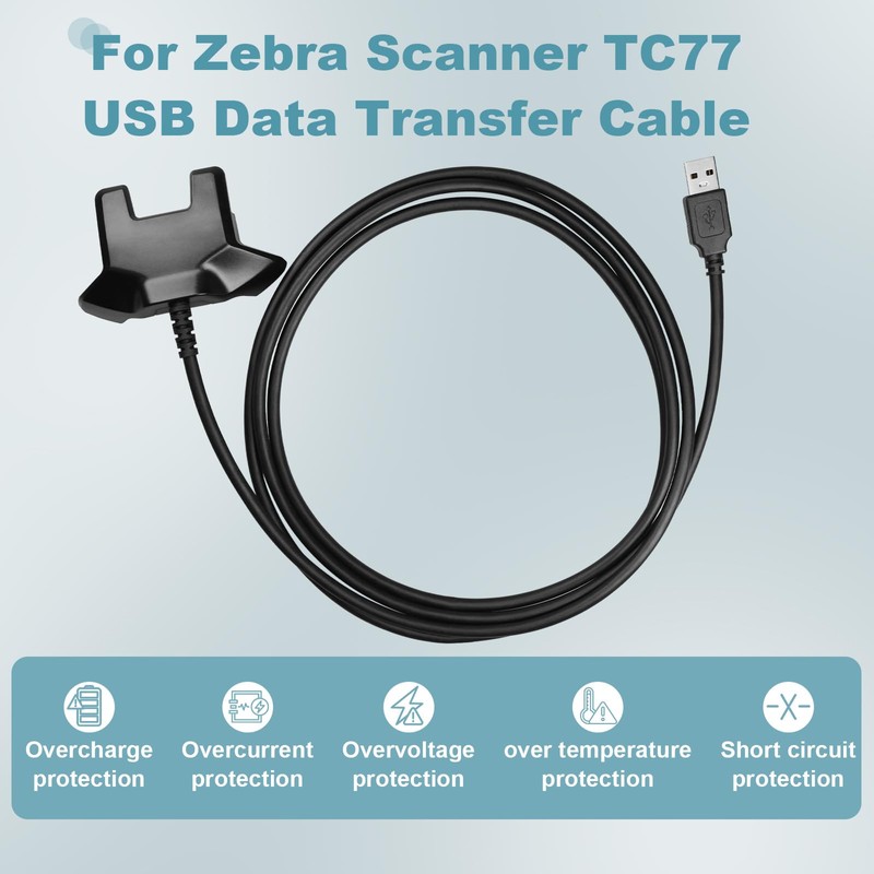 for Zebra Scanner TC77 USB Charger Cable: USB Charging Data