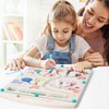 SRJQXH Magnetic Maze Game, Magnetic Ball Maze, Wooden Labyrinth Game,