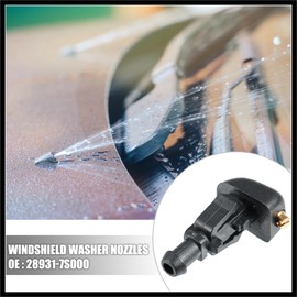 Hihaha 4pcs Black Plastic Front Windshield Wiper Nozzle 28931-7S000 for Nissan Titan Armada 2004-2015 Durable Material