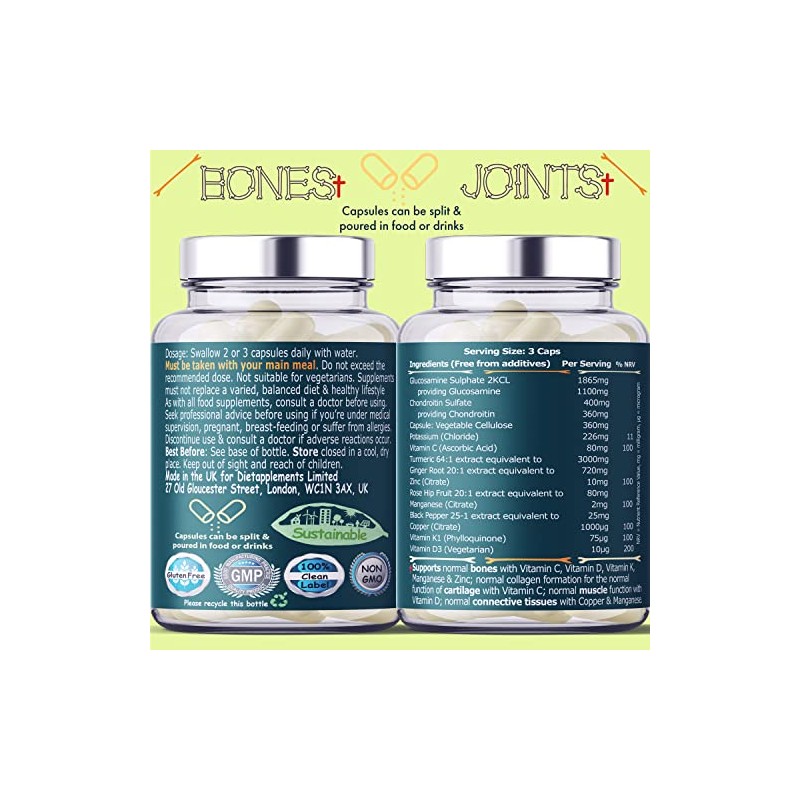 Glucosamine & Chondroitin complex – 180 High Strength Capsules –