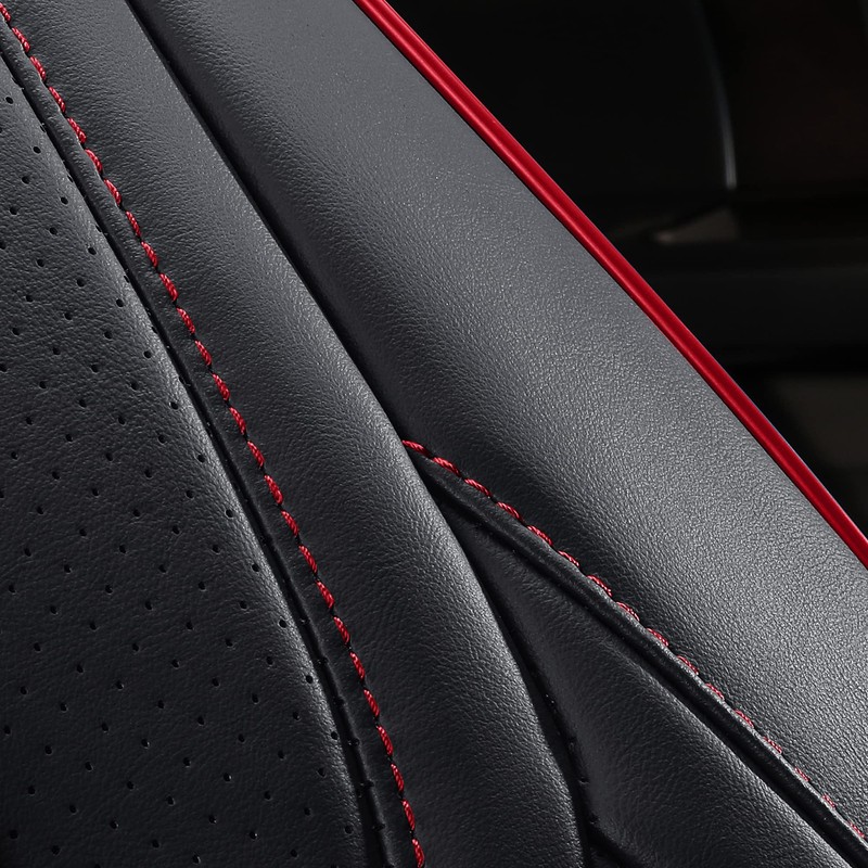 Huidasource Rear Bench Leather Seat Covers Fit for Chevy Silverado
