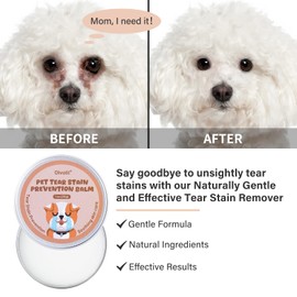 Oivolii Tear Stain Remover Balm for Dogs & Cats Natural, Safe Gentle & Effective Cleans Dog Tear Stains Great for Long Hair Dog,White Dogs