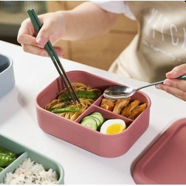 Lonchera tipo Bento de silicona BPA FREE (Blush)