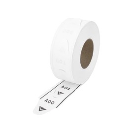 1 roll of 2-Digit Take-A-Number Tickets - 2000 / roll (White)