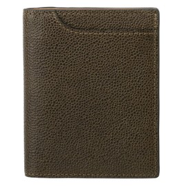 Milagro caw636 English Leather Slim Wallet (Wallet, Men's, Bifold Wallet, Coin Purse, Thin, Small, Brand, Made in the UK, Genuine Leather, Christmas, Father's Day, Spring Wallet), green (dark green)