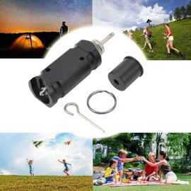 Aluminum Perimeter Trip Alarm, Resistant, Reloadable, Alarm, Theft Prevention, Intruder Alert, Wildlife Deterrent, 12 Gauge, for Camping and Property Safety (Black)