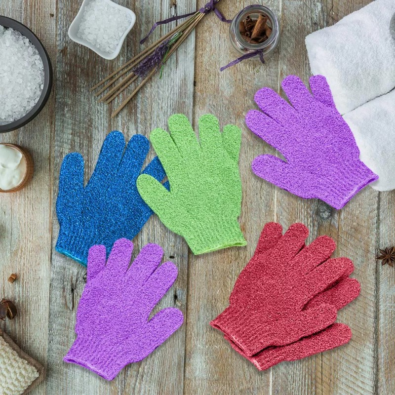Duufin 14 Pares Guantes Exfoliantes Guantes De Baño Mitt De