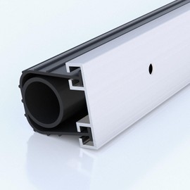 Ginchain U+O Ring Garage Door Seals Bottom Rubber Kit - Universal with Pre-drilled Aluminum Track Retainer Base, Heavy-Duty Weather Stripping Combination Kit, 10 Feet