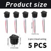 Pack of 5 Toggle Switch Wired, 12 V On/Off Lockable