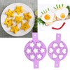2Pcs Pancake Maker Mold, 7 Cavity Star/Heart Shape Non-Stick Egg
