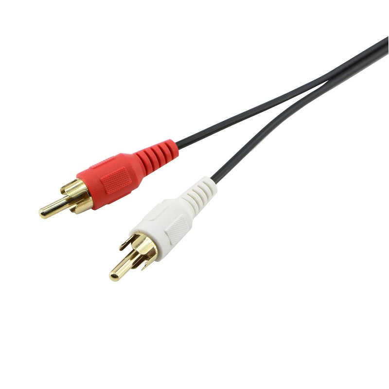 PASOW 2 Pack 3.5mm Stereo Female to 2RCA Male RCA