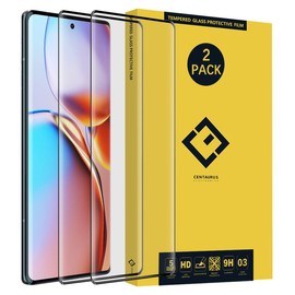DUNSIHUI 2Pcs Moto Edge Plus 2023 6.67" Screen Protector, 3D Curved Full Coverage Anti-Scratch 9H HD Clear Tempered Glass Screen Protector Protective Film