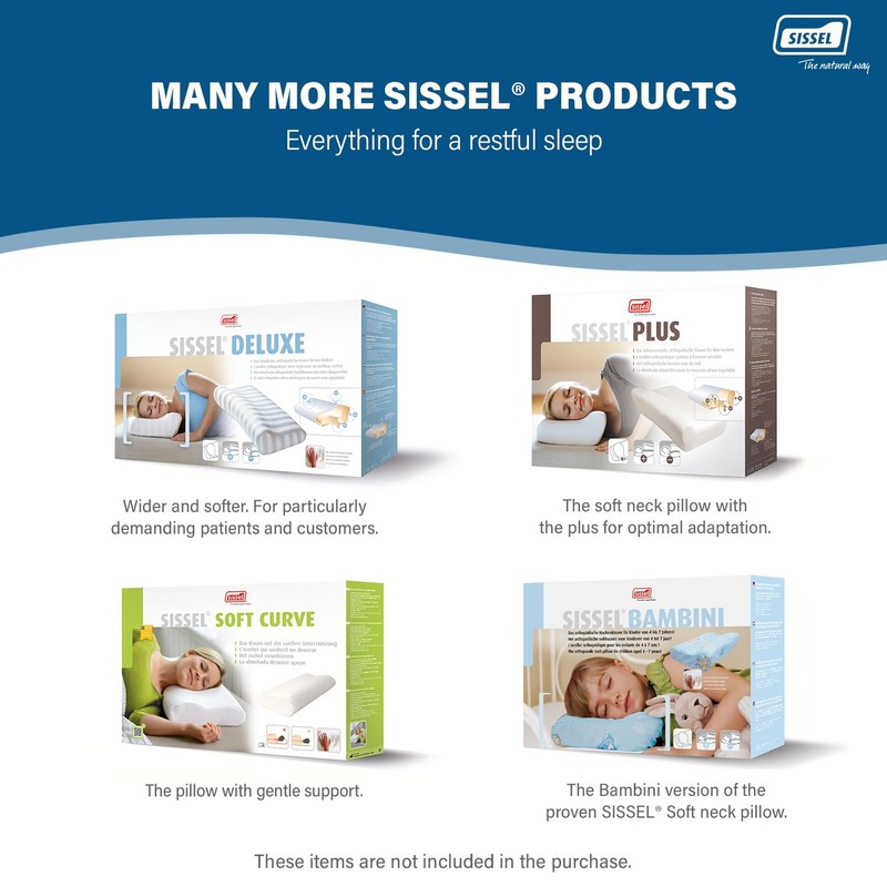 SISSEL Classic Neck Pillow Size M | Unique Incline for