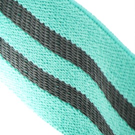 com-four® Yoga Resistance Band Made of Polyester and Rubber - Exercise Band for Muscle Building, Pilates and Yoga - Fitness Band (Pack of 01 - Medium Turquoise Textile Band)