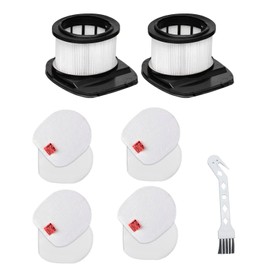 VideoPUP IZ362H Filter Compatible with Shark Cordless Stick Vacuum IZ162H IZ362H IZ362HT IZ440H IZ462H IZ482H IZ483H, Replace XHF161H 617FJ140(2pcs Filters+ 4pcs Foam & Felt Filter+1pc Brush )