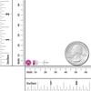 925 Sterling Silver 6mm Round Created Pink Sapphire Birthstone Screwback