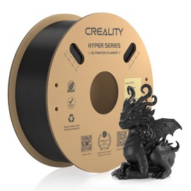 Creality Carbon Fiber Filament, Hyper PLA-CF Filament, 3D Printer Filament 1.75mm High Speed 50-300mm/s High Strength High Layer Adhesion, 1KG*2 Cardboard Spool Fit Most 3D Printers (Black*2)