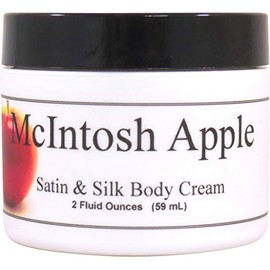 Eclectic Lady McIntosh Apple Satin and Silk Cream, Body Cream, Body Lotion, 2 oz - Shea Butter, Aloe, Silk Amino Acids, Vitamin E, Phthalate-Free, Handcrafted in USA - Perfect For Women