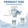 PATIKIL 10 Pcs 10-12mm Mini Fuel Injection Hose Clamps Zinc