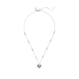 COACH Women's Signature Quilted Heart Pendant Necklace