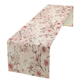 Camino de mesa de verano con ramas de flores de cerezo floral, decoración de primavera de temporada, para cocina, comedor, cena, interior, decoración de granja, 13 x 90 pulgadas
