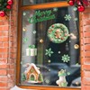 9 Pcs Christmas Window Stickers, Large Christmas Window Decorations,Reusable Stereo